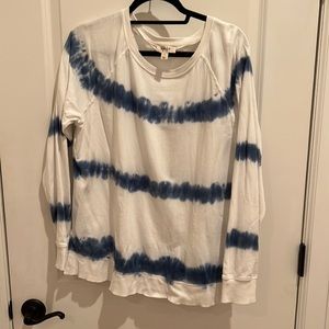 Blue and white tie-dyed sweatshirt size large. Worn once